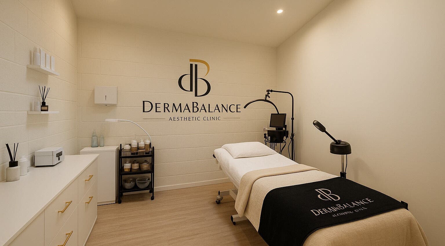 Derma Balance therapy room in Royal Tunbridge Wells, England, GB offers a tranquil spa experience.