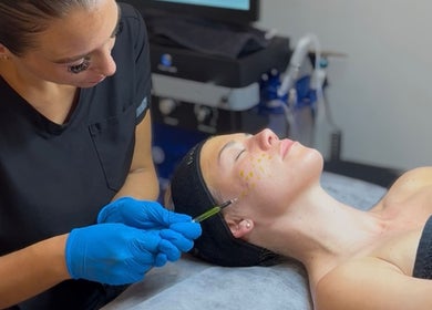 Facial treatment at Derma Balance, Royal Tunbridge Wells, England, GB, enhancing natural beauty.