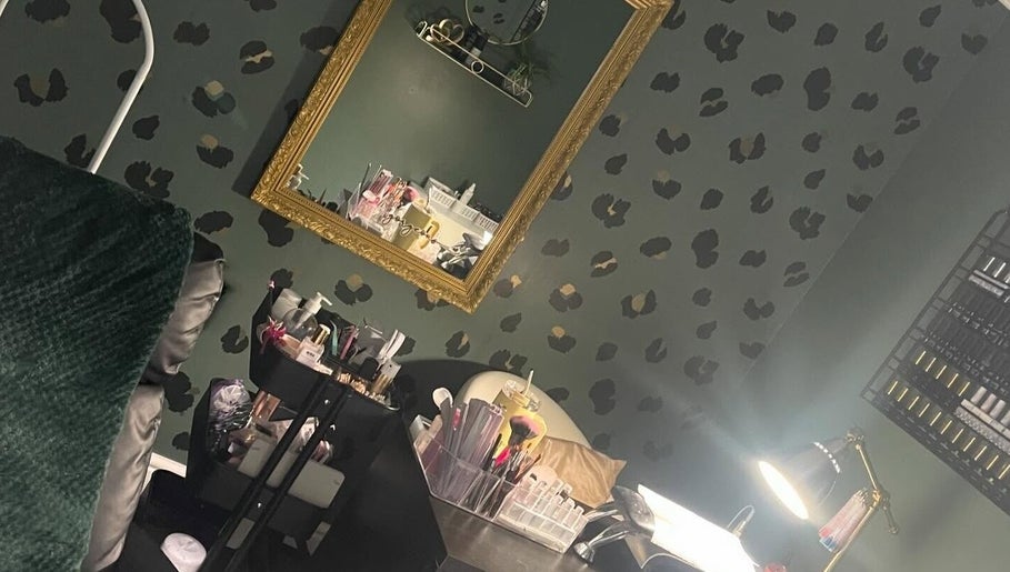Elegant beauty station at Flawless Faces, Seaton Delaval, England, GB, featuring a stylish mirror and decor.