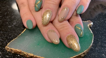 Glittery and matte nail art at Simply Beautiful Nails & Beauty, North Shields, England, GB.