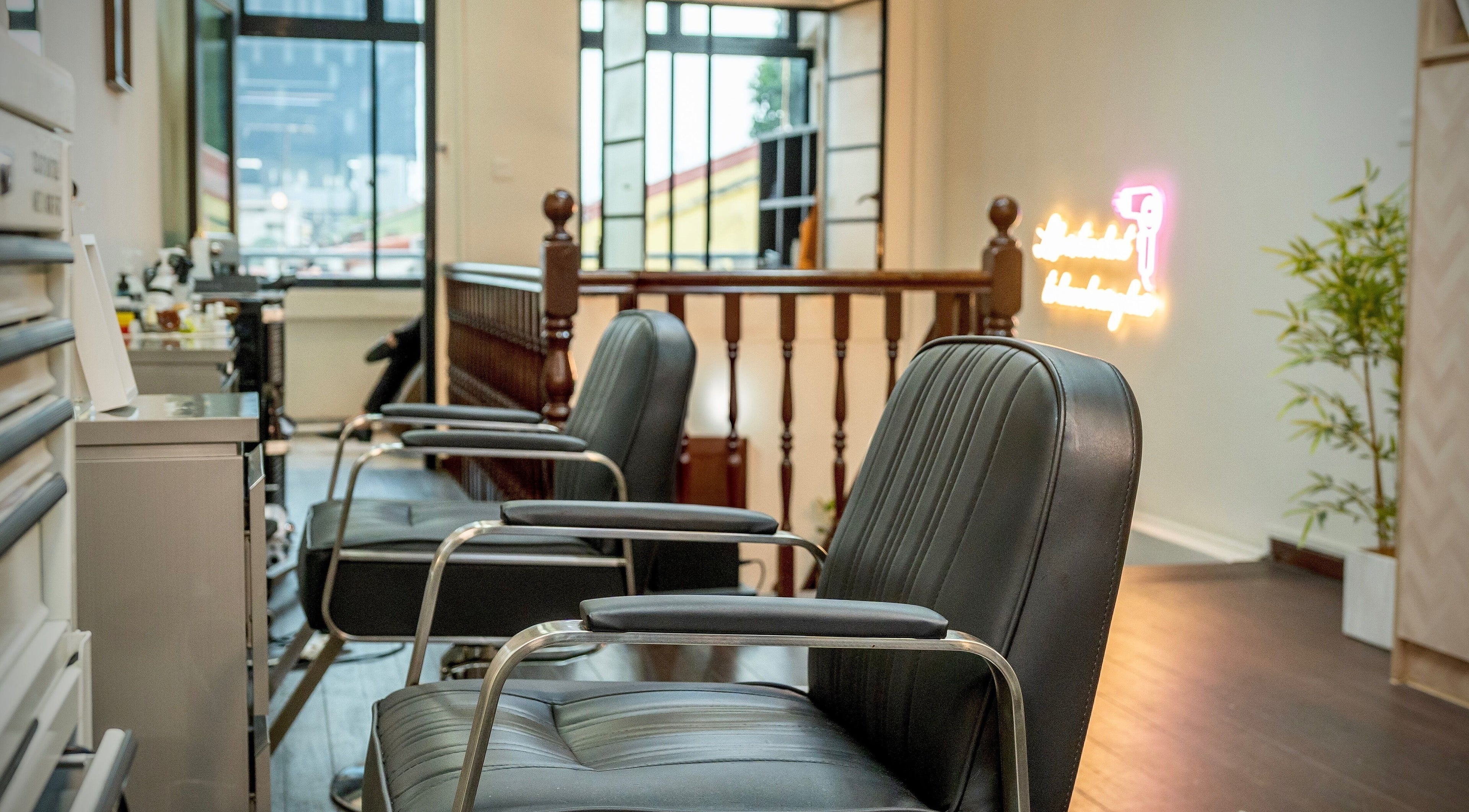 Modern chairs in The BarLon (Flagship At Bugis) beauty salon, Singapore, SG.