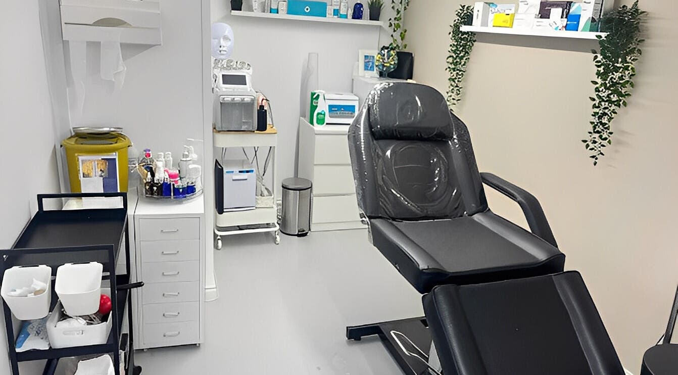 Modern treatment room at Fine Line Studios with sleek design in London, England, GB.