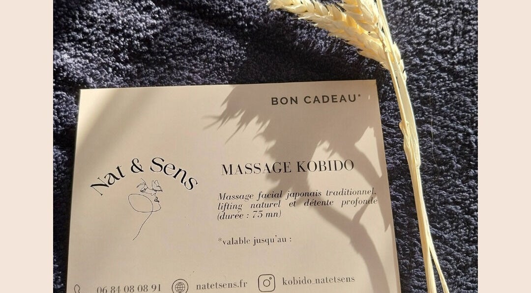 Bon cadeau Nat & Sens pour massage Kobido. Situé à Maisons-laffitte, Île-de-france, FR.