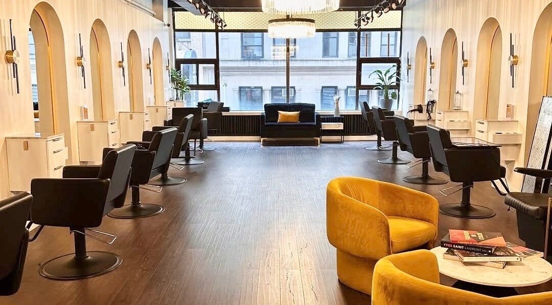 Stylish salon at Silky 2 | The Healthy Hair Experts in New York, New York, US, showcasing modern décor and seating.