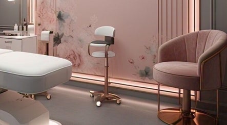 Elegant treatment room at AnekLuxe | Esthetician Montego Bay, St. James Parish, JM with floral decor and plush seating.