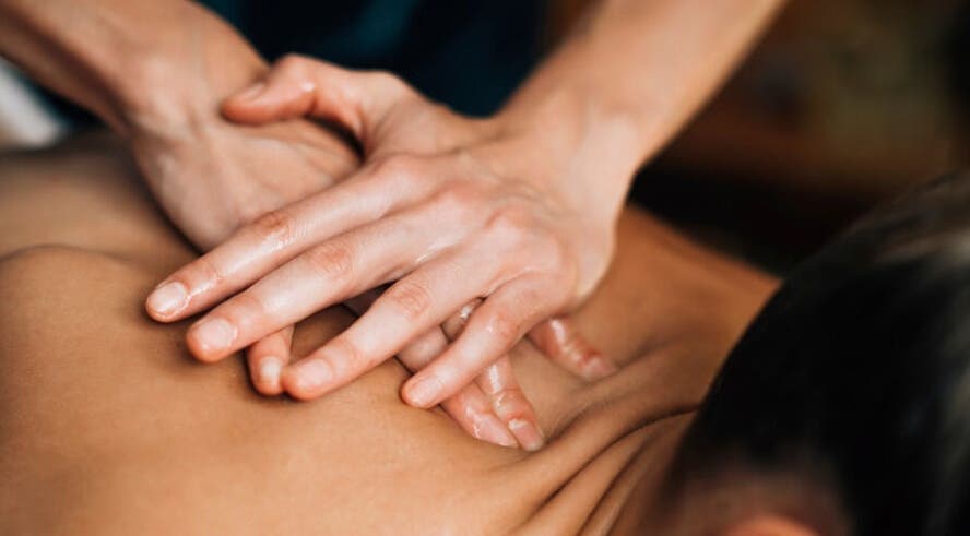 Relaxing back massage at Chokdee Thai Massage by Meaw in Perth, Scotland, GB, showcasing expert hand techniques.