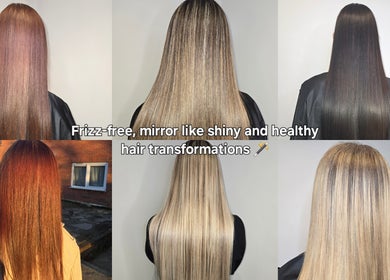 Stunning hair transformations at Healthy Hair Studio Derby, Derby, England, GB showcasing sleek, shiny hairstyles.