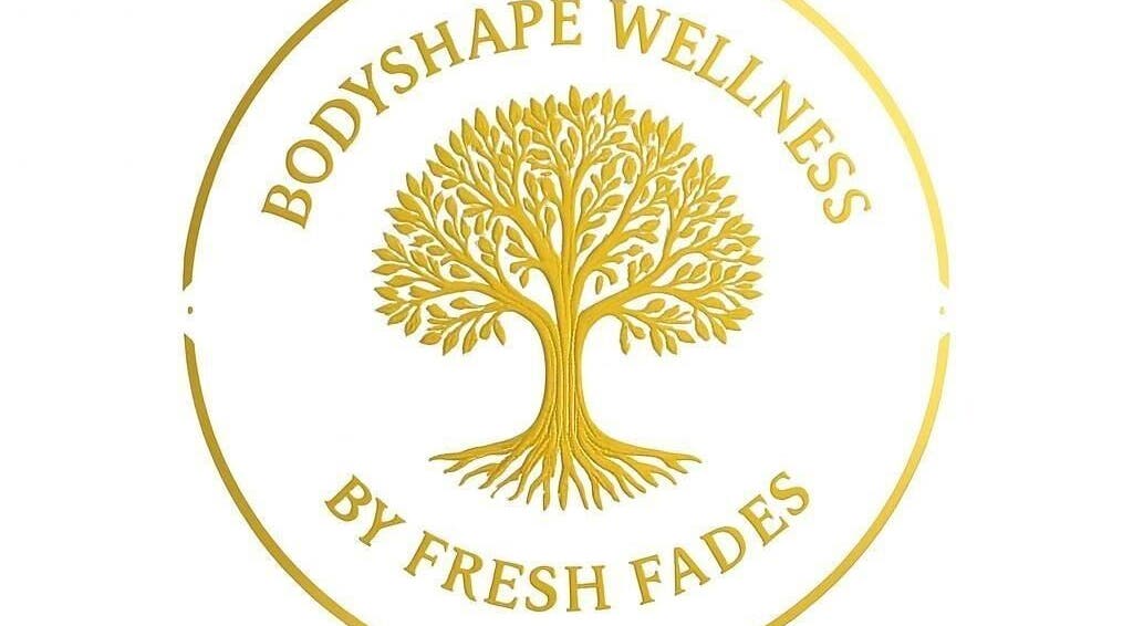 Bodyshape Wellness FF logo with golden tree, Tas-sliema, MT. Symbolizes growth and health.