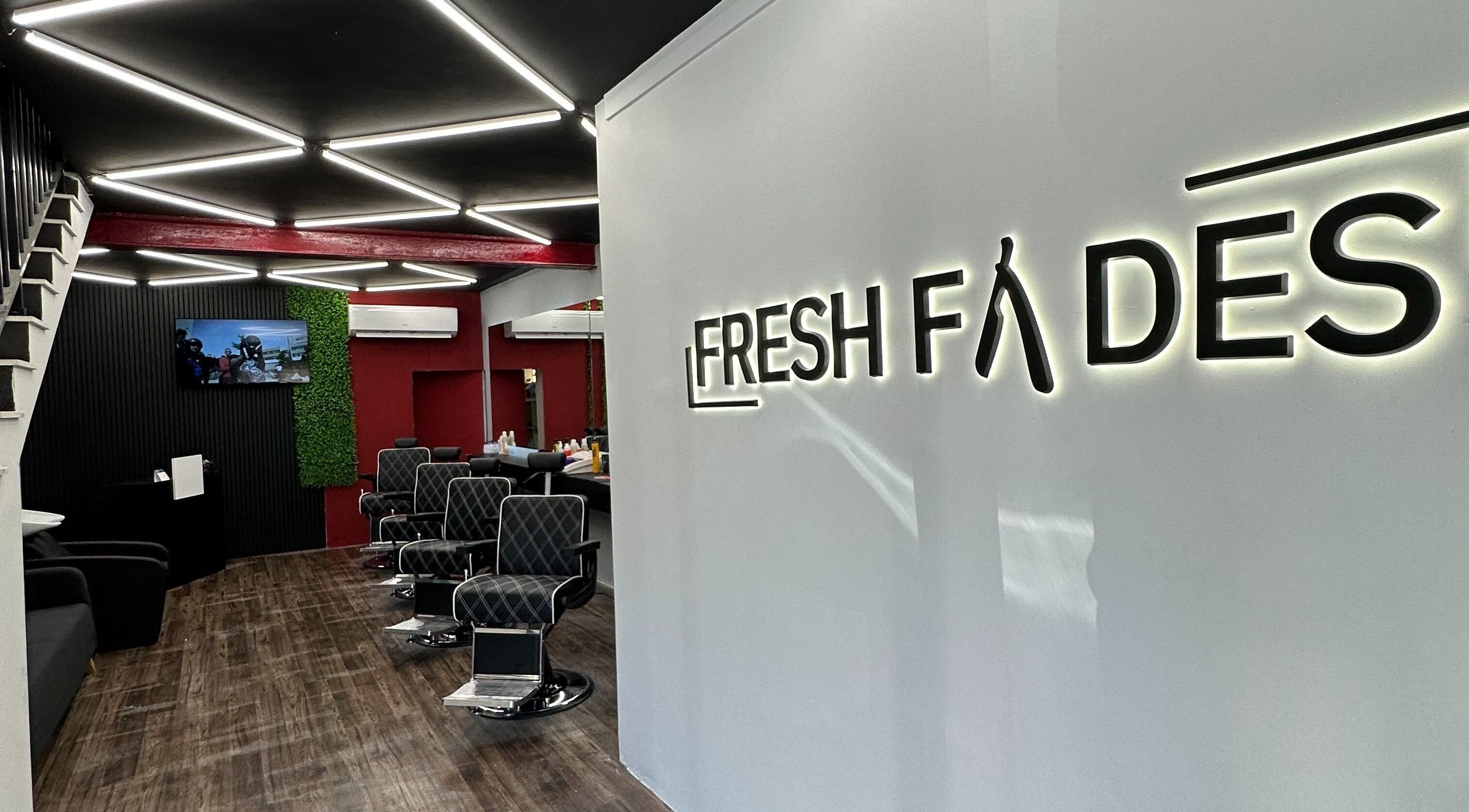 Stylish interior of FRESH FADES | Sliema | salon. Modern design in Sliema, Malta, MT.