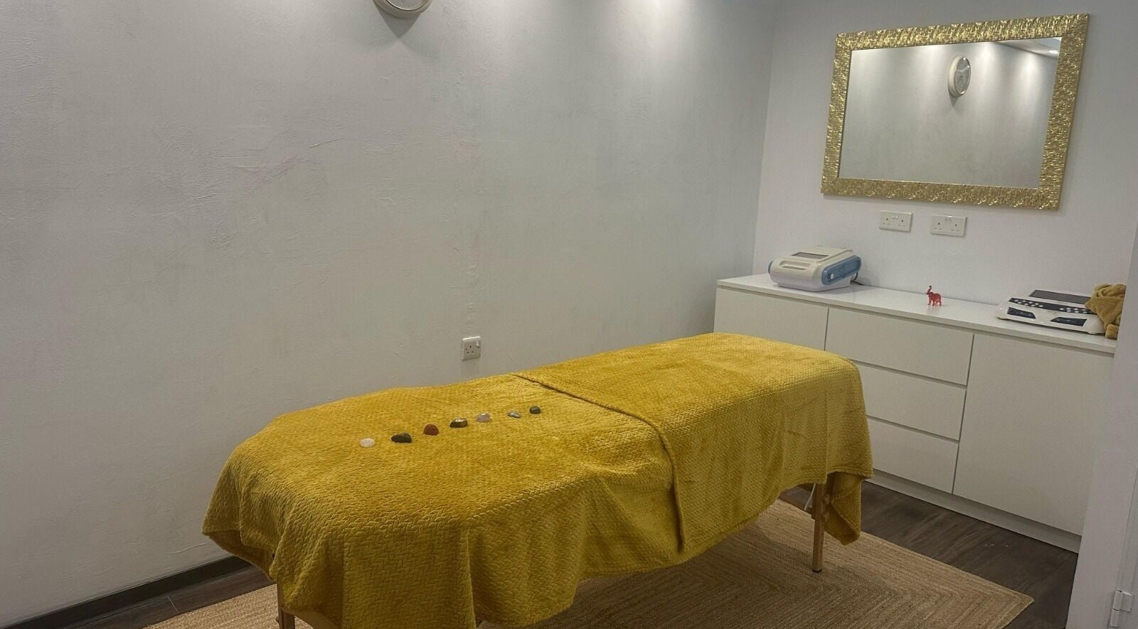 Calm therapy room at Bodyshape Wellness FF, Tas-sliema, MT with massage bed and soft lighting.