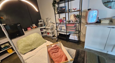 Tranquil treatment room at Laura May's Beauty, Joondalup, Western Australia, AU with cozy decor.
