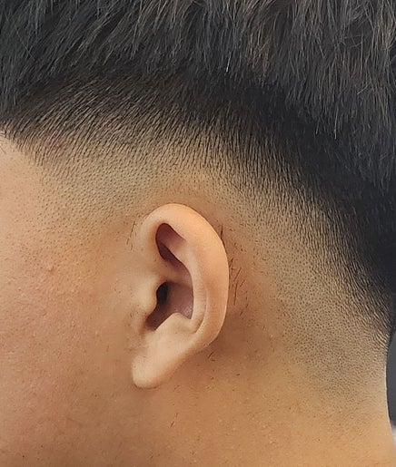 Close-up of a precision fade haircut at Noble Blade Housecall Barber, Selangor, Selangor, MY.