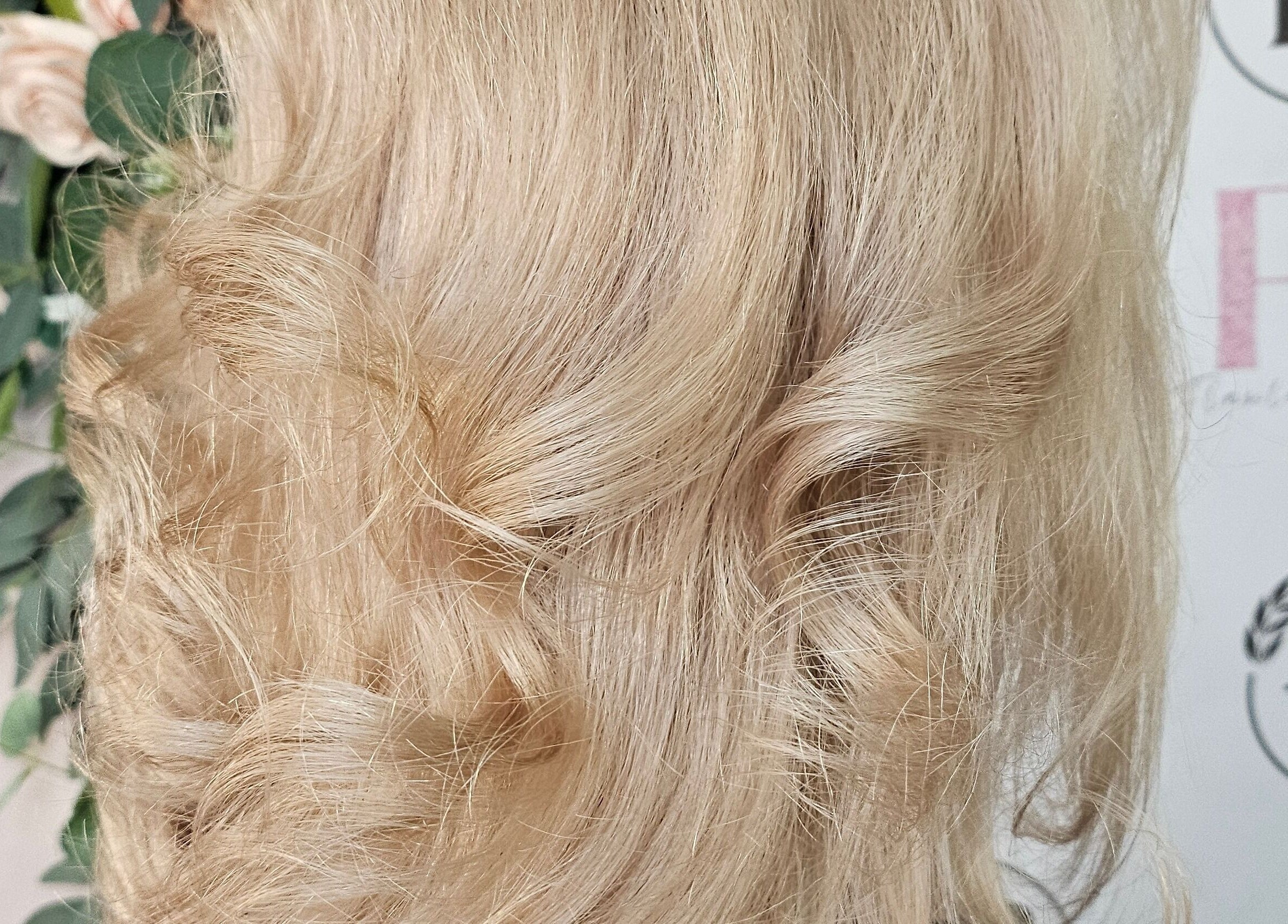 Elegant golden curls styled at Flawless Boutique Bispham in Blackpool, England, GB.