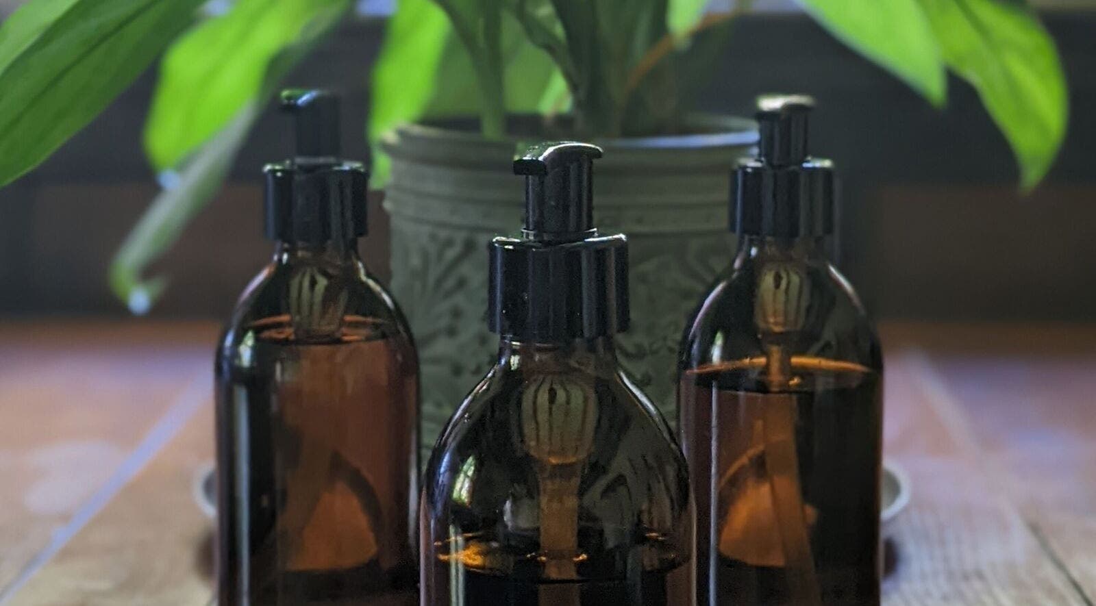 Relaxing massage oil bottles at Liz's Mobile Massage Sittingbourne, England, England, GB