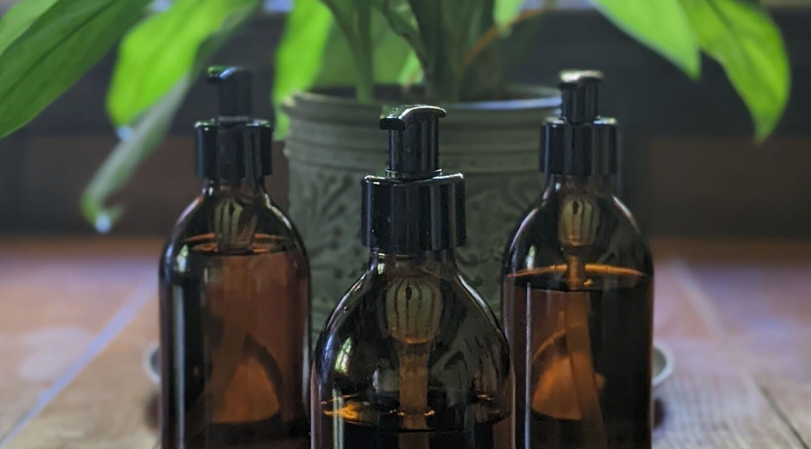 Relaxing massage oil bottles at Liz's Mobile Massage Sittingbourne, England, England, GB