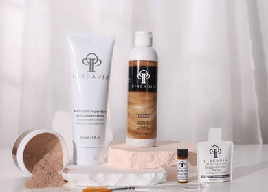 Skincare products display at Facials By Tina Maria, Freeport, Freeport, BS, showcasing premium beauty items.
