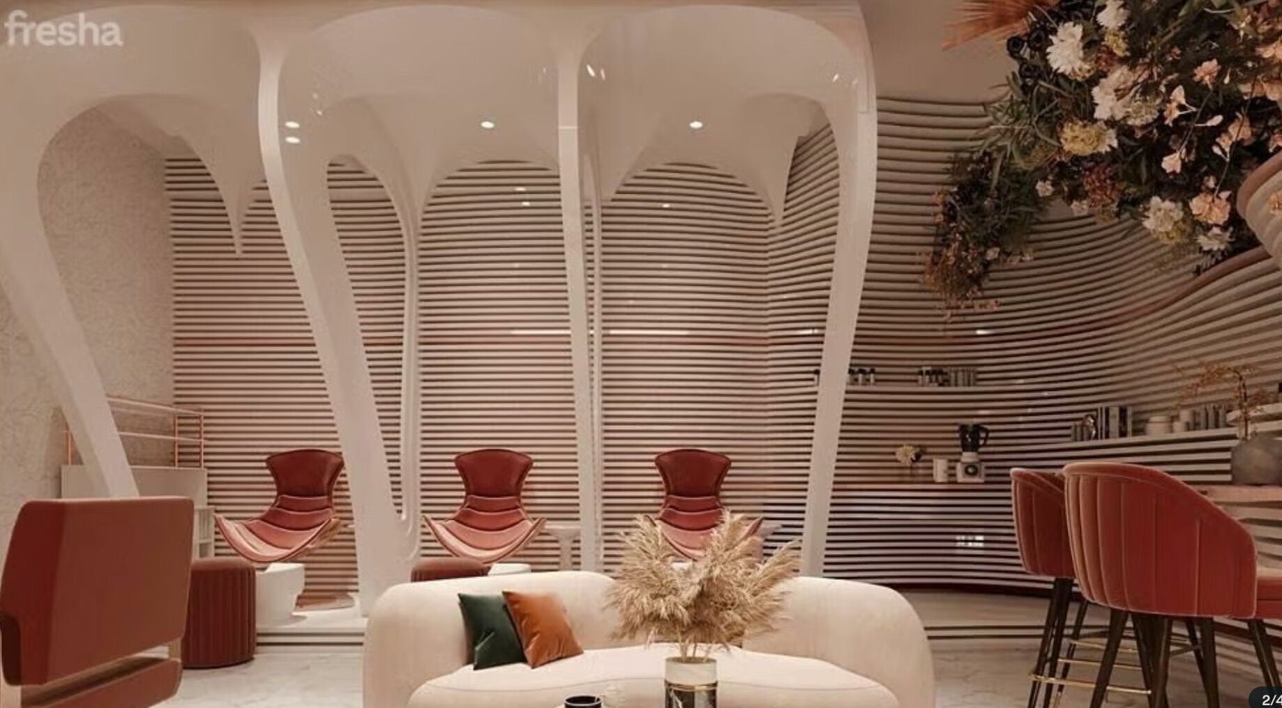 Luxury seating area at K Beauty Atelier, دبي, دبي, AE, featuring modern decor and plush armchairs.