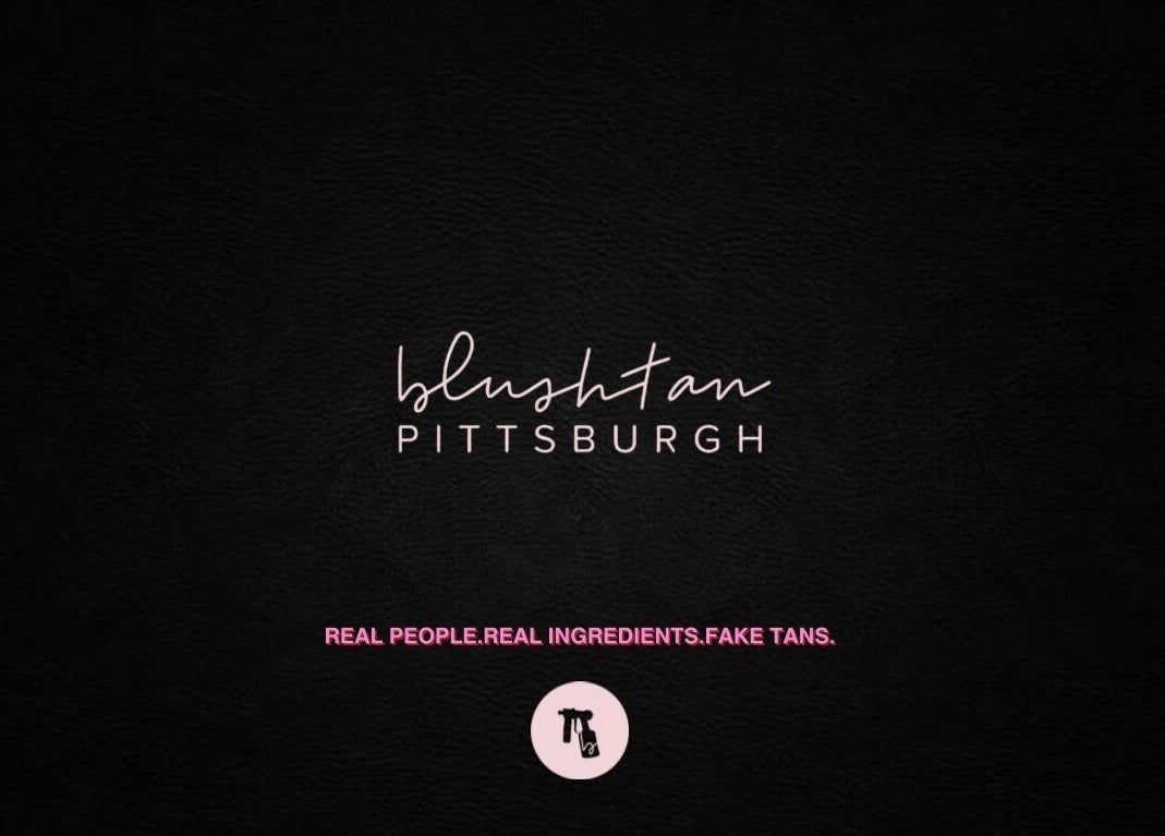 BlushTan Lawrenceville logo against black. Located in Pittsburgh, Pennsylvania, US.