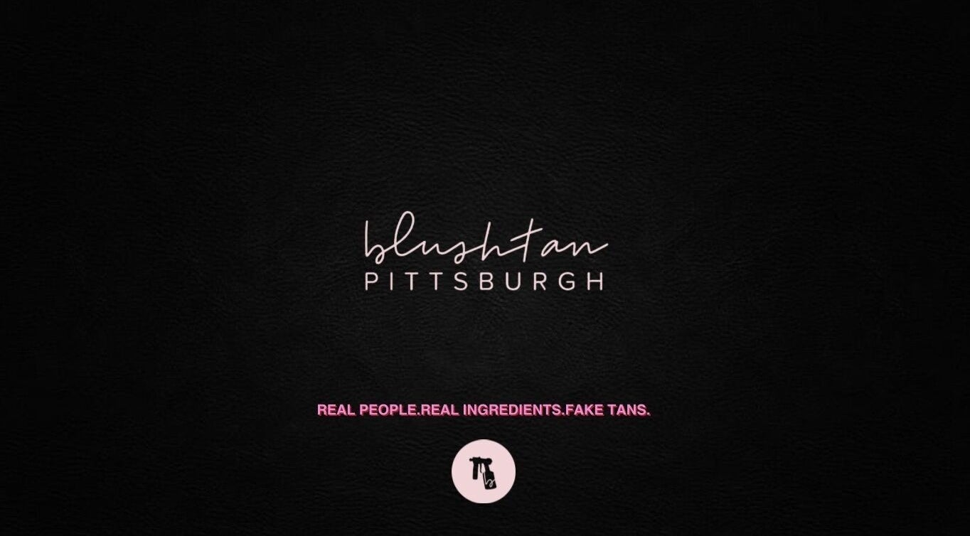 BlushTan Lawrenceville logo against black. Located in Pittsburgh, Pennsylvania, US.