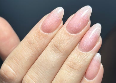 Sparkling manicured nails from Nail Studio 9, Kingskerswell, England, GB, showcasing stunning nail art.