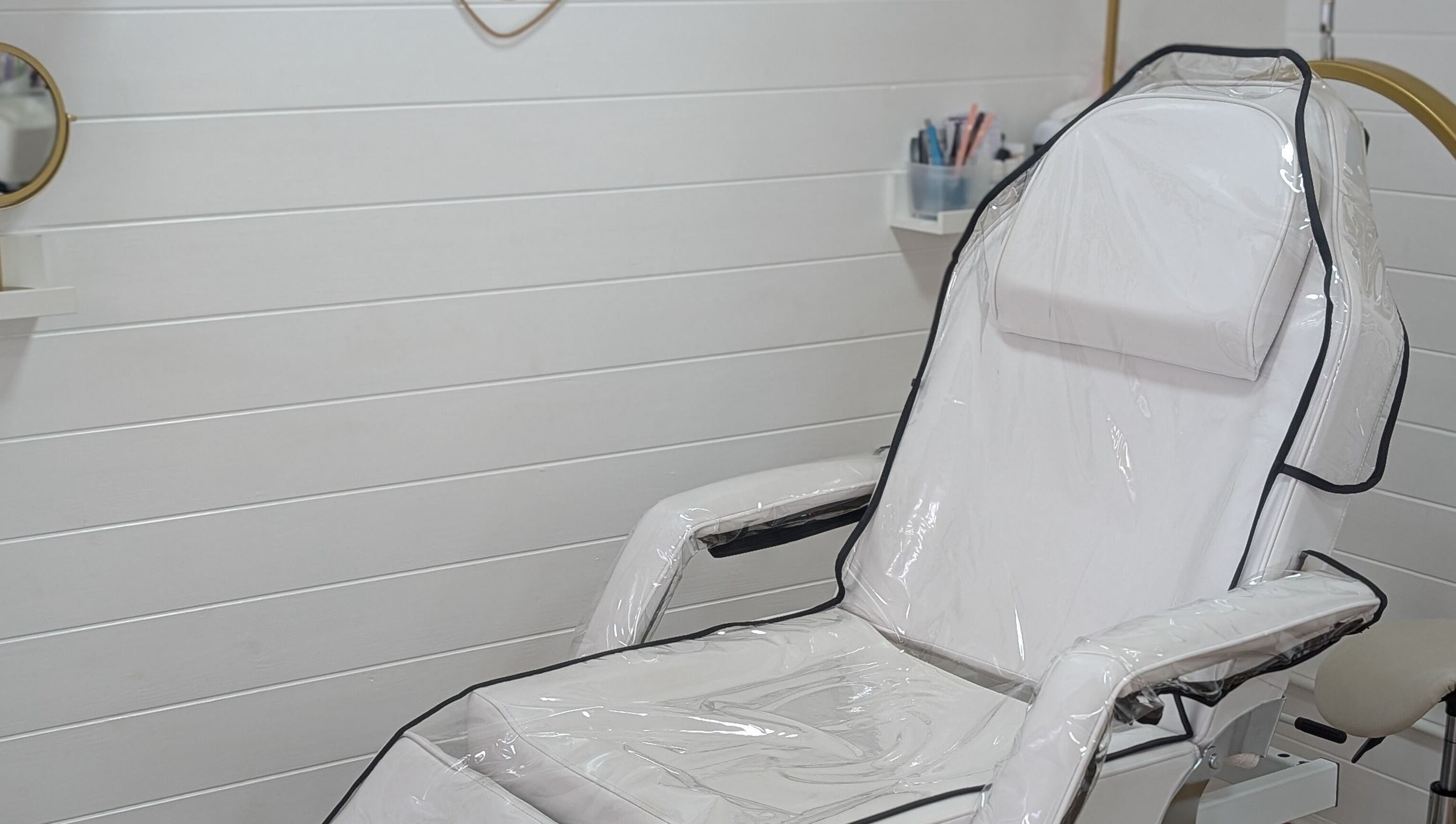 Luxury spa chair at Beauty by Viv, Llandudno Junction, Wales, GB, showcasing comfort and elegance.