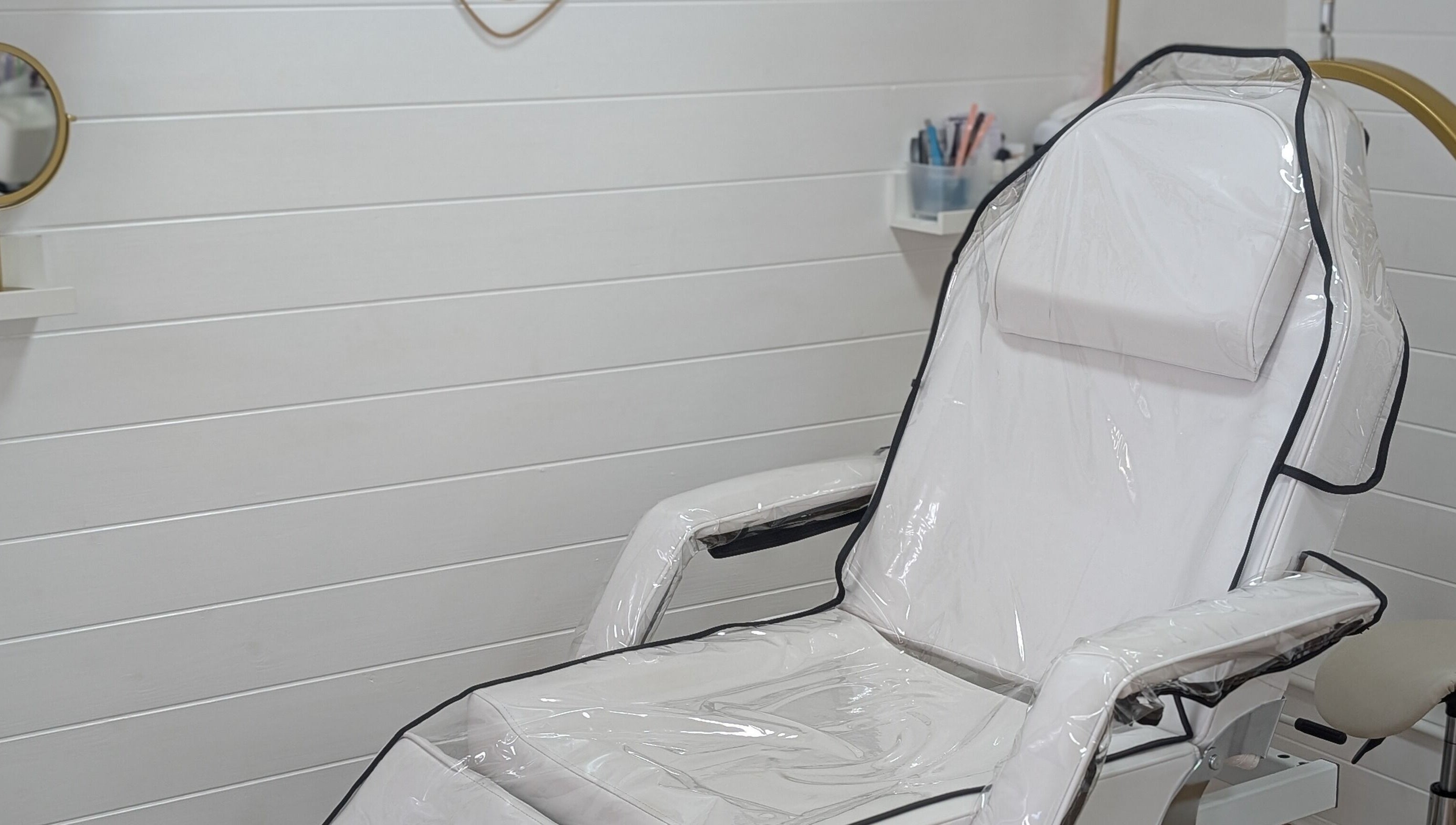 Luxury spa chair at Beauty by Viv, Llandudno Junction, Wales, GB, showcasing comfort and elegance.