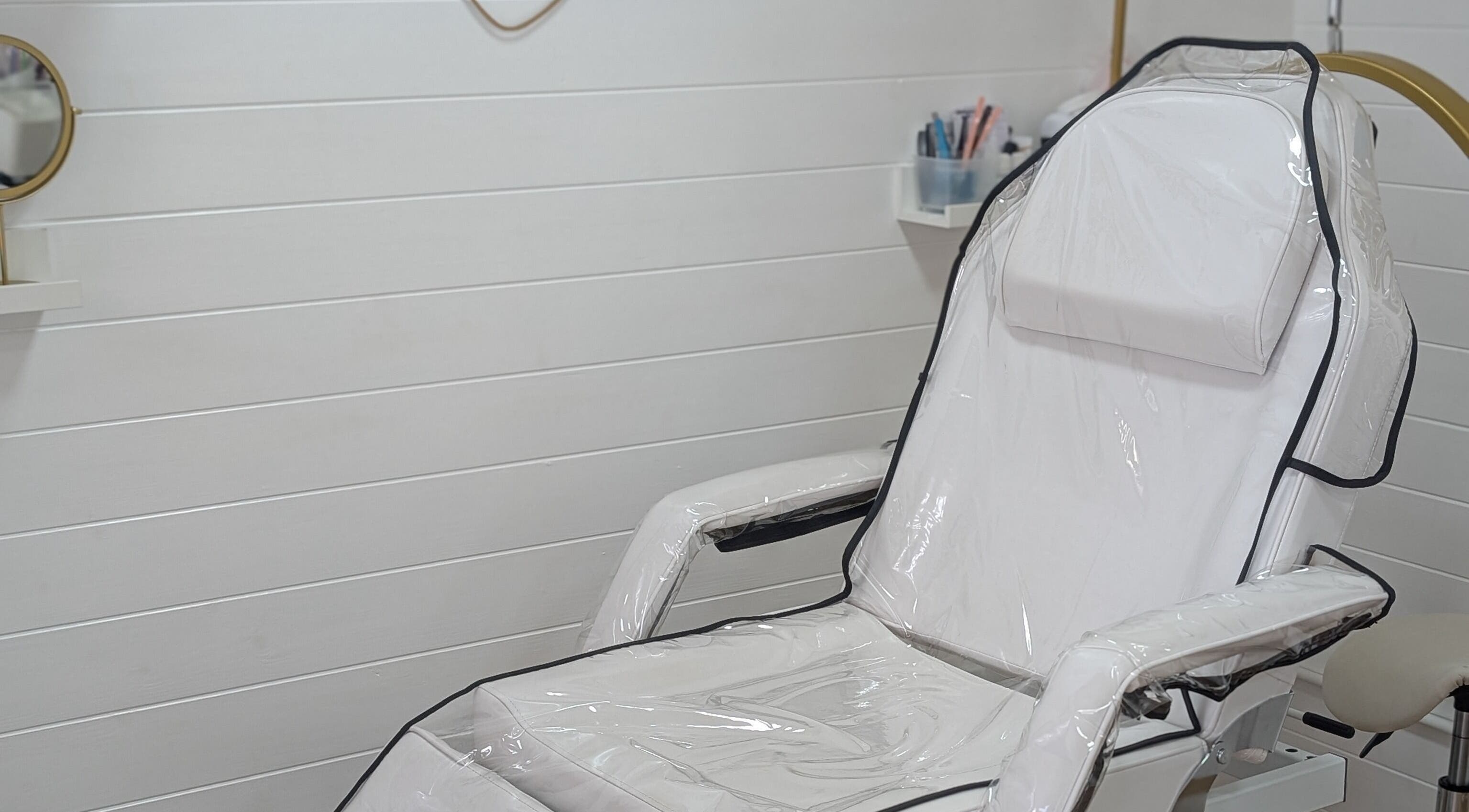 Luxury spa chair at Beauty by Viv, Llandudno Junction, Wales, GB, showcasing comfort and elegance.