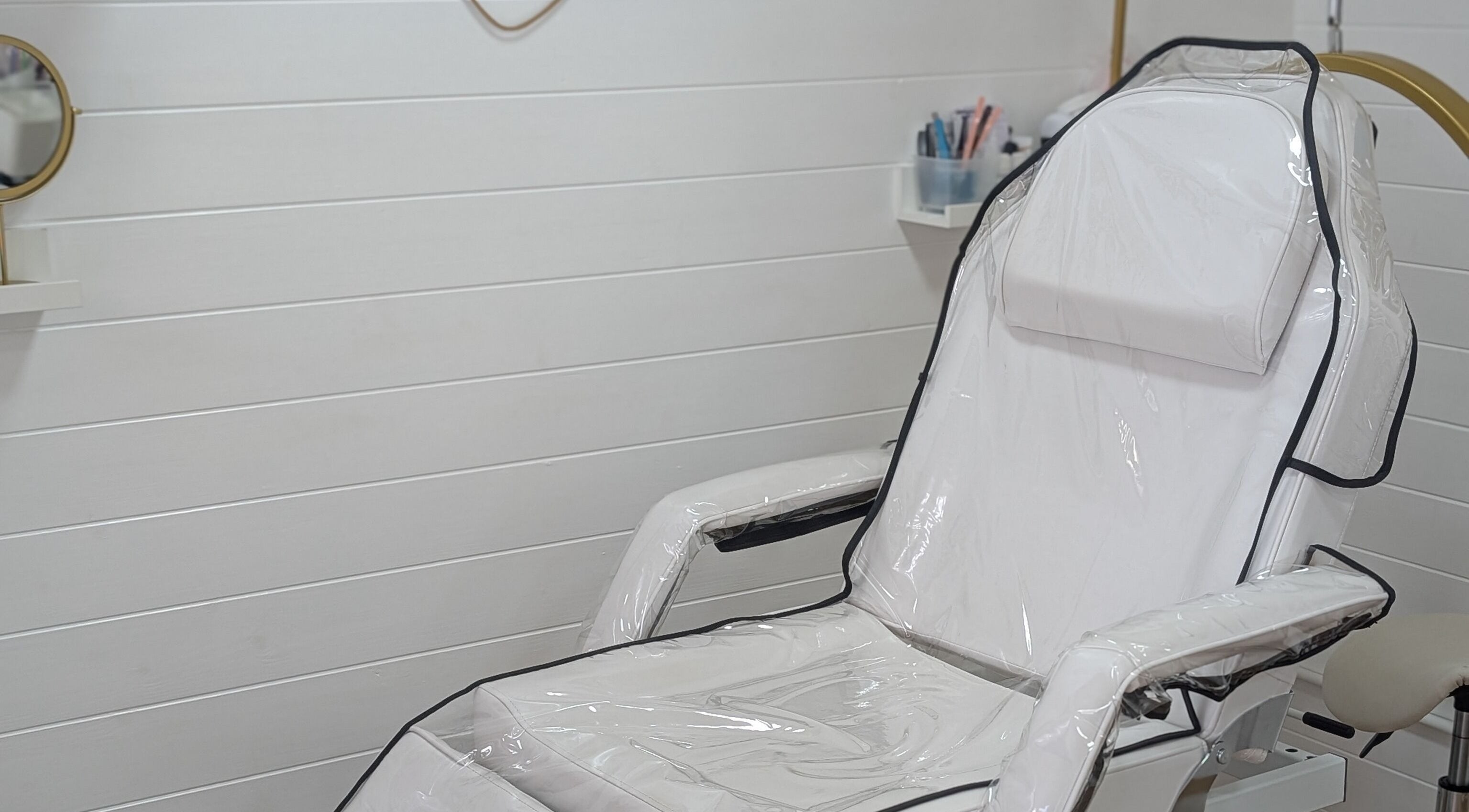 Luxury spa chair at Beauty by Viv, Llandudno Junction, Wales, GB, showcasing comfort and elegance.