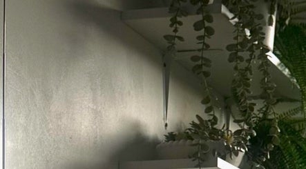 Greenery on shelves at Browtopia & Beyond | Halal Brows ♡ in London, England, GB creates a serene ambiance.