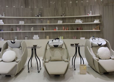 Luxurious hair wash stations at Layers Spa in Riyadh, Riyadh Province, SA, featuring modern design.
