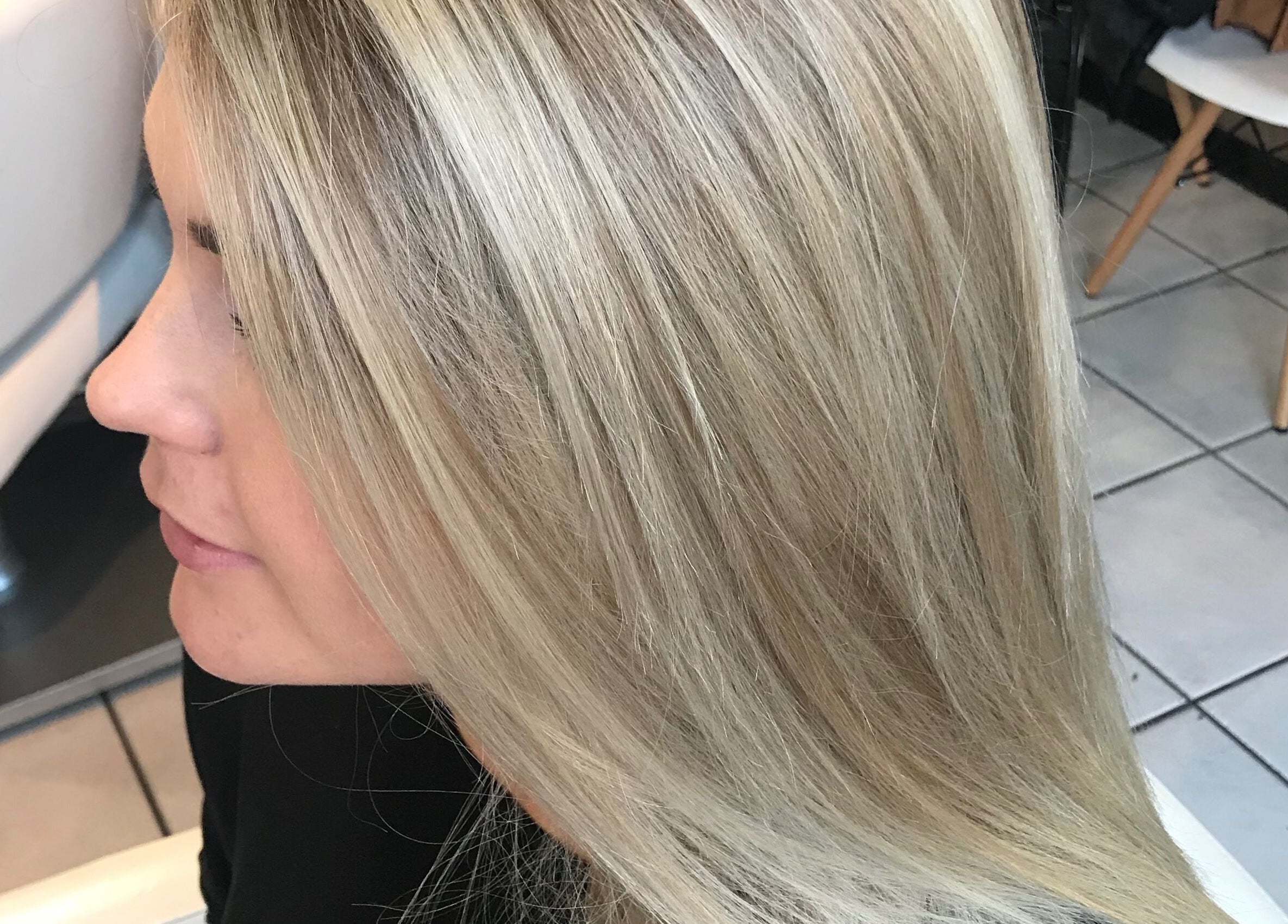 Blonde hair styled at Simone West Hair Makeup in Landsborough, Queensland, AU salon.