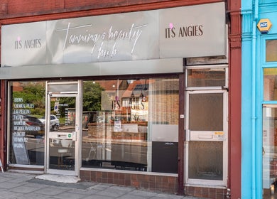 Exterior of It's Angies beauty venue in London, England, GB, showcasing modern storefront and welcoming entrance.