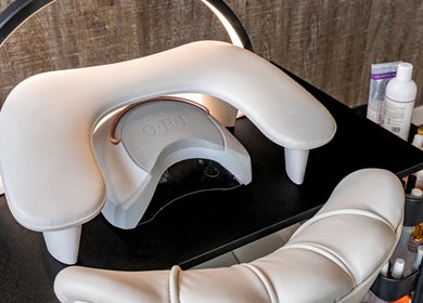 Manicure station at It's Angies, offering premium nail care in London, England, GB.