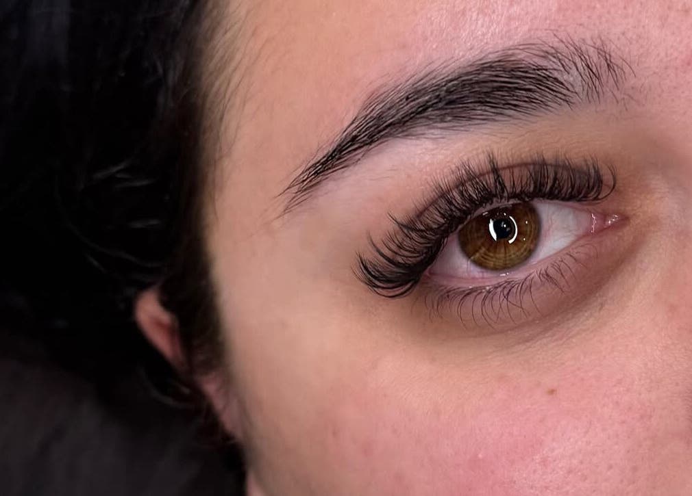 Close-up of lush eyelashes at Refine Beauty By Meg, Stockport, England, GB.