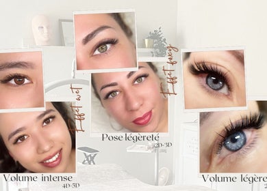 Extension de cils chez Openyoureyes à L'isle-jourdain, Occitanie, FR. Effet glamour et volume pour un regard captivant.