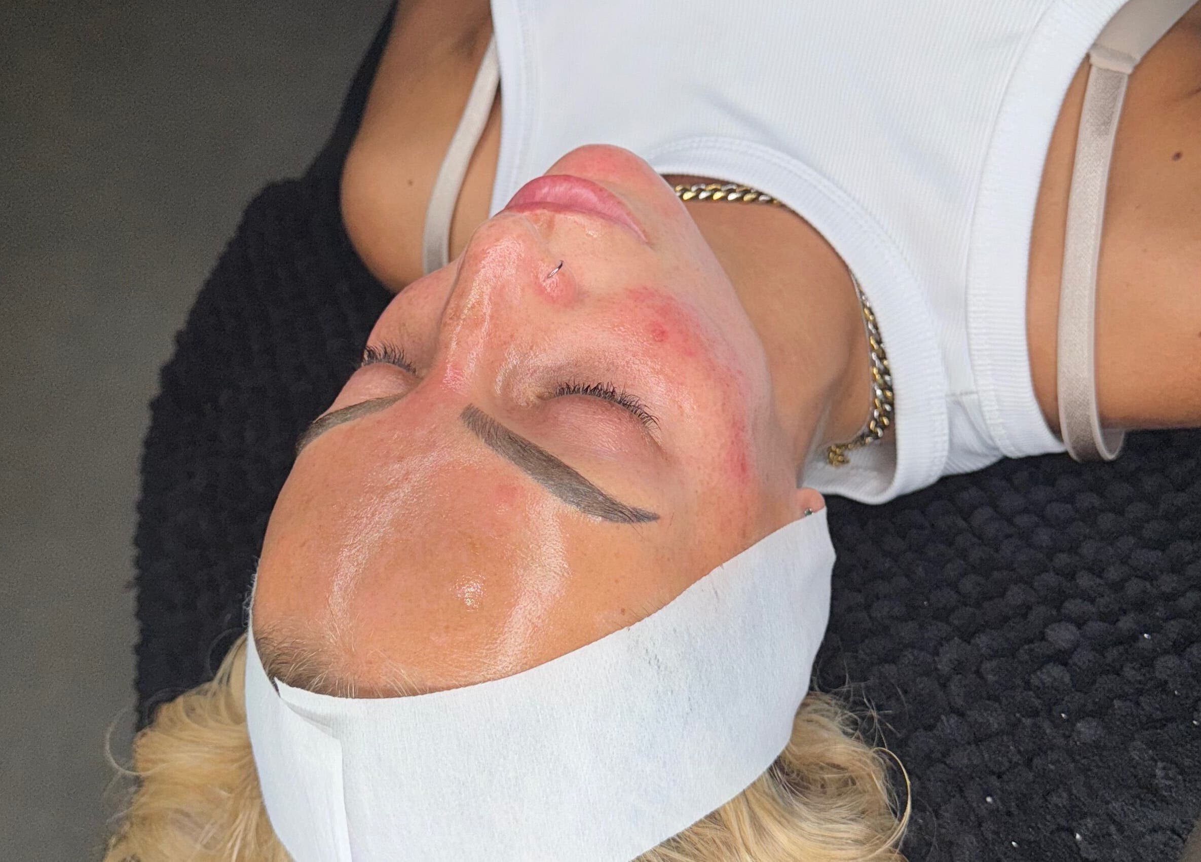 Relaxing facial treatment at Form Wellness Club, Sunderland, England, GB, enhancing skin glow and wellness.