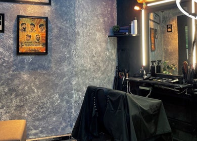Contemporary barber setup at Room41 Barber, Klang, Selangor, MY with stylish decor and professional tools.