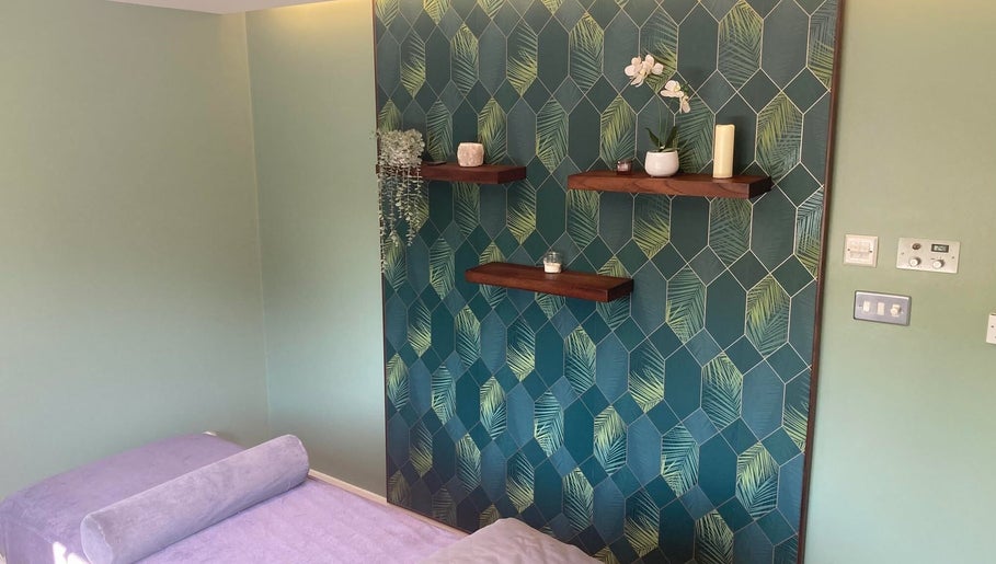 Calming therapy room at Holistic Calibration in London, England, GB with elegant decor and relaxing ambiance.