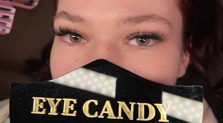Close-up of lashes at Eye Candy Lashes, Barrie, Ontario, CA. Enhance your beauty with exquisite lash work.