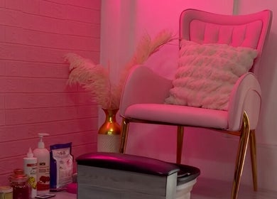 Elegant pedicure chair with plush cushion at Luxe Studio, Georgetown, Demerara-Mahaica, GY.