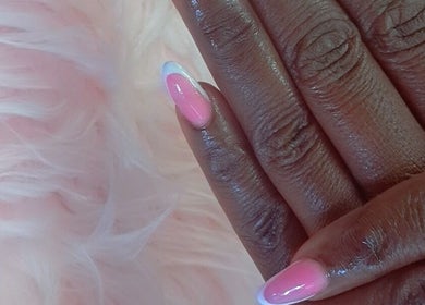 Elegant pink manicure by Sassy Tips by Sab in Spanish Town, St. Catherine Parish, JM.