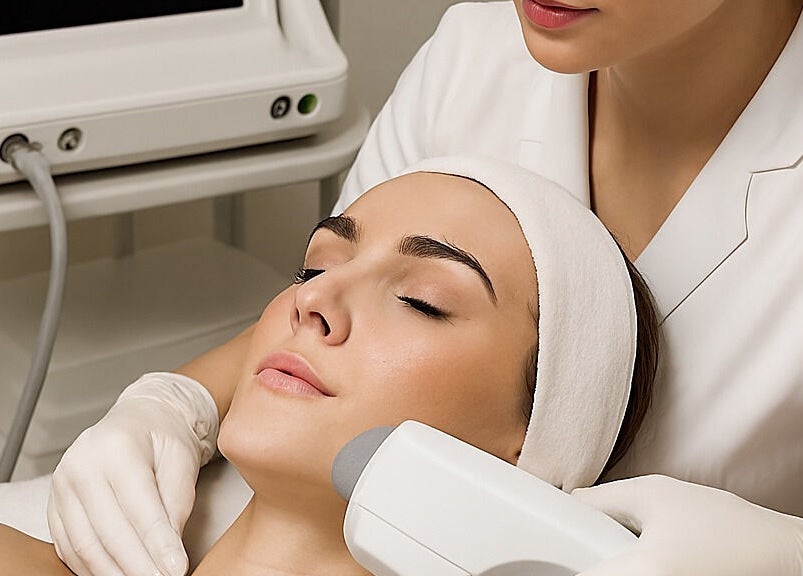 Woman receives soothing facial treatment at Cryo Curve - Gungahlin, Gungahlin, Australian Capital Territory, AU.