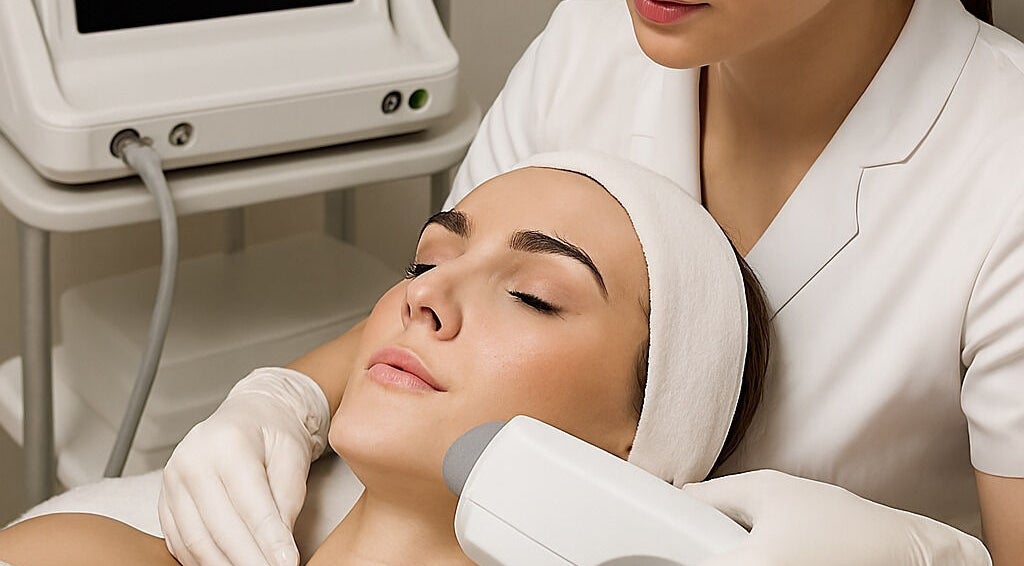 Woman receives soothing facial treatment at Cryo Curve - Gungahlin, Gungahlin, Australian Capital Territory, AU.