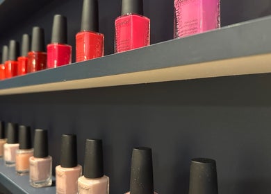 Vibrant nail polish collection at Nailful Salon, Jeddah, Makkah Province, SA.
