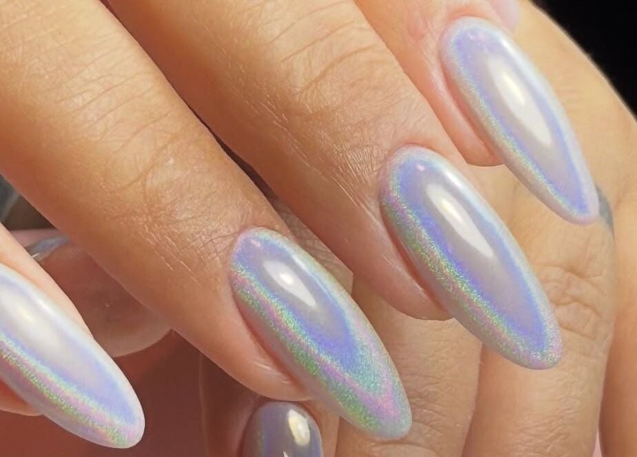 Holographic nails art at Nailful Salon in Jeddah, Makkah Province, SA
