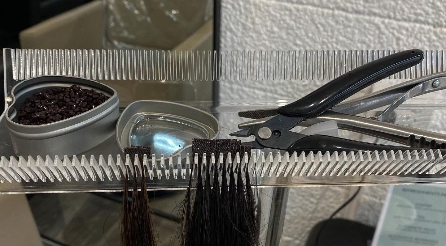Hair extension tools at Chloe Jayne Hair, Tweed Heads, Queensland, AU.