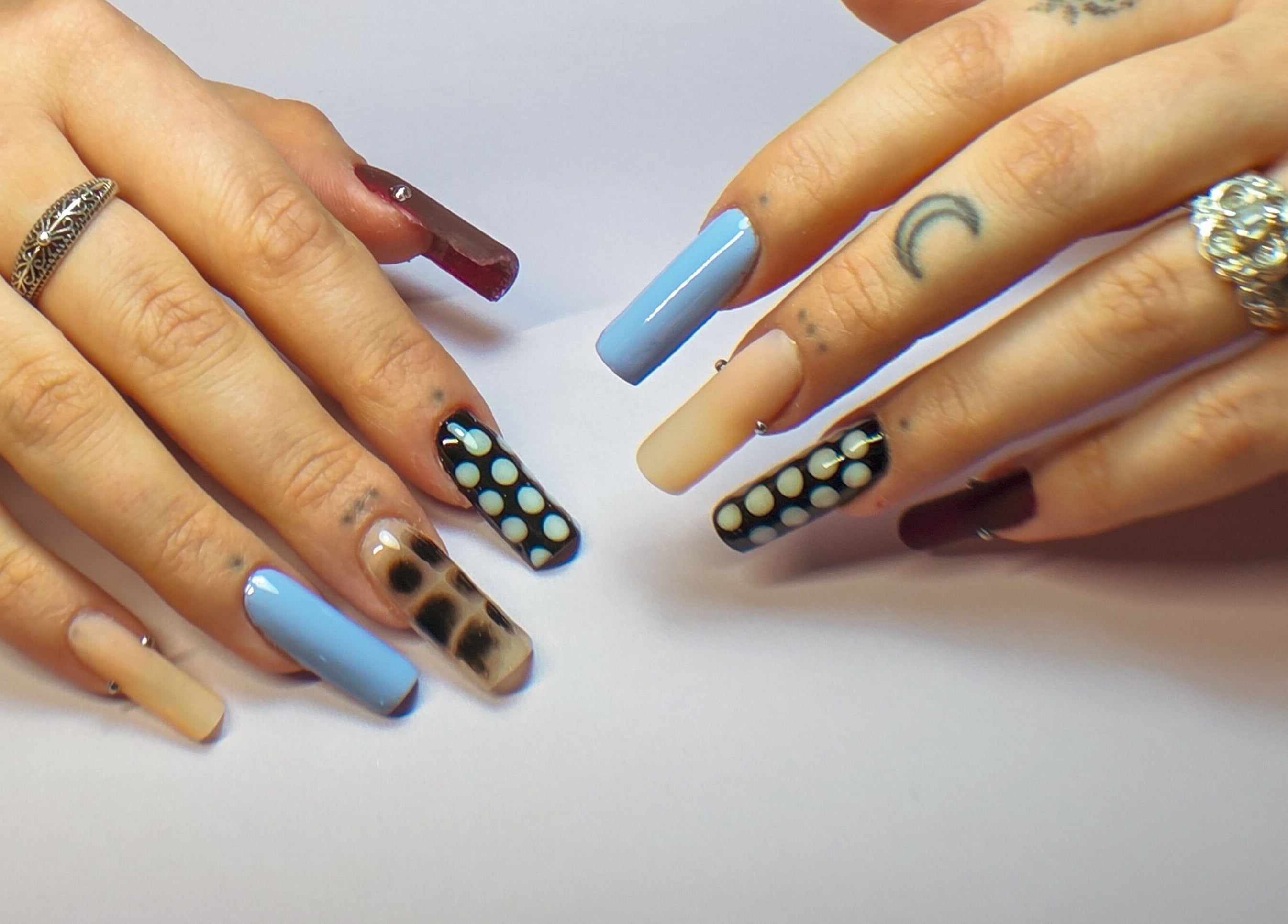 Elegant nail art at Gelli Jam in Burswood, Western Australia, AU with intricate patterns and colors.