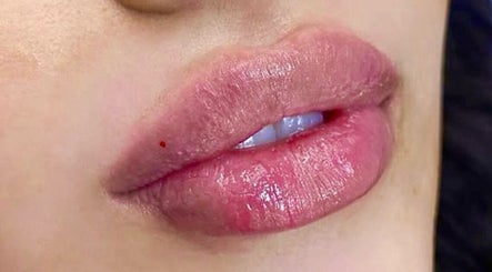 Glossy lips at Aesthetics&Beauty ByMollyLou in Oldham, England, GB, exemplifying refined beauty.