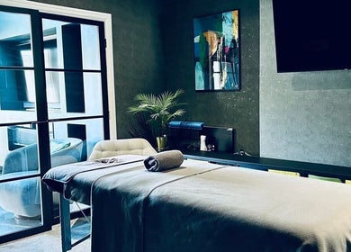 Luxurious massage room at Essential Remedial Massage, Walton Summit Centre, Bamber Bridge, England, GB.