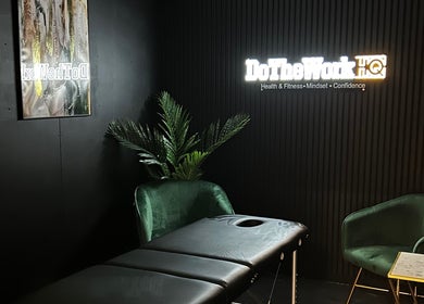Massage room at Essential Remedial Massage, DoTheWorkHQ, Walton Summit Centre, Bamber Bridge, England, GB.
